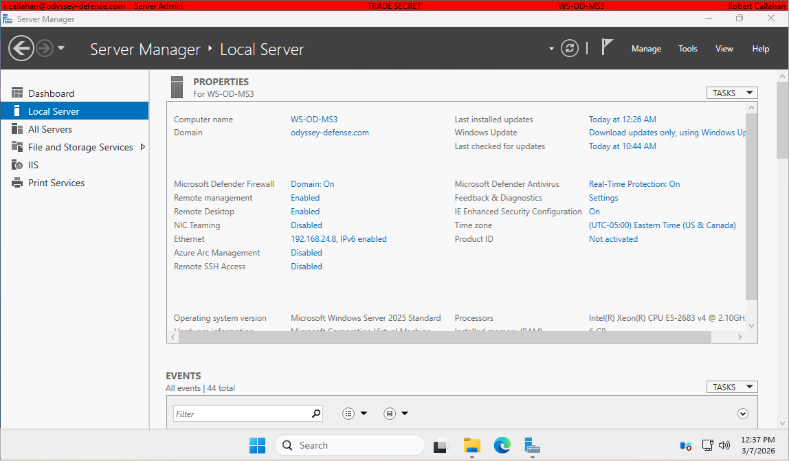 AA-HUD on Windows Server Manager